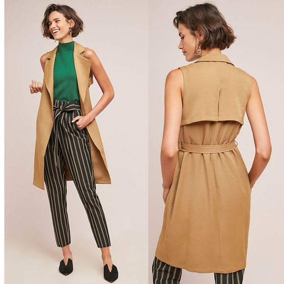 Anthropologie Jackets & Blazers - Anthropologie || French Mauve Sleeveless Trench